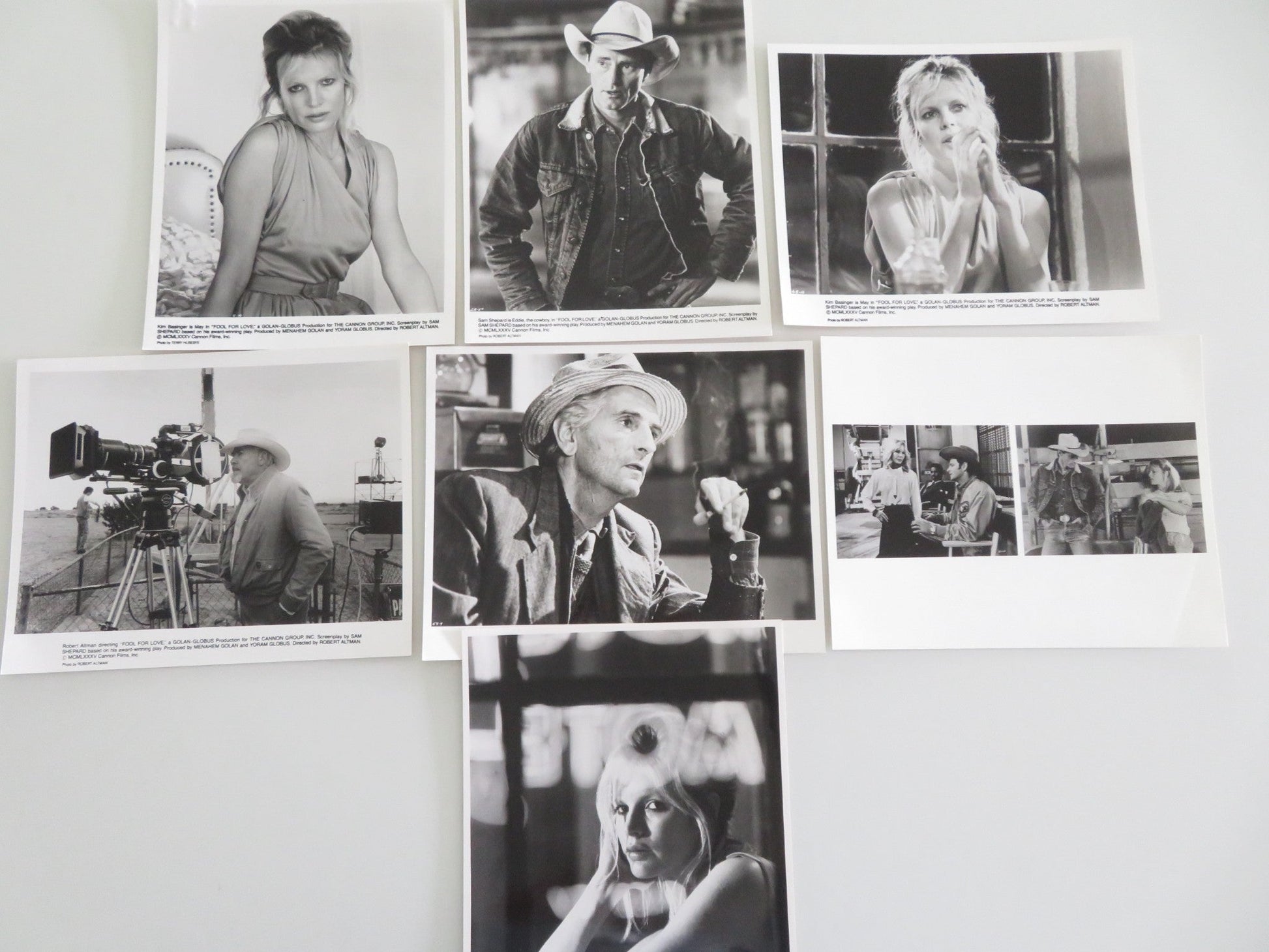 Fool for Love Movie Still Photo Lot Of 7 Kim Basinger Harry Dean Stanton 1985 Movie posters