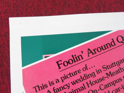 FOOLIN' AROUND FOLDED INTERNATIONAL ONE SHEET POSTER GARY BUSEY A. O'TOOLE 1980 Rendezvous Cinema Movie posters
