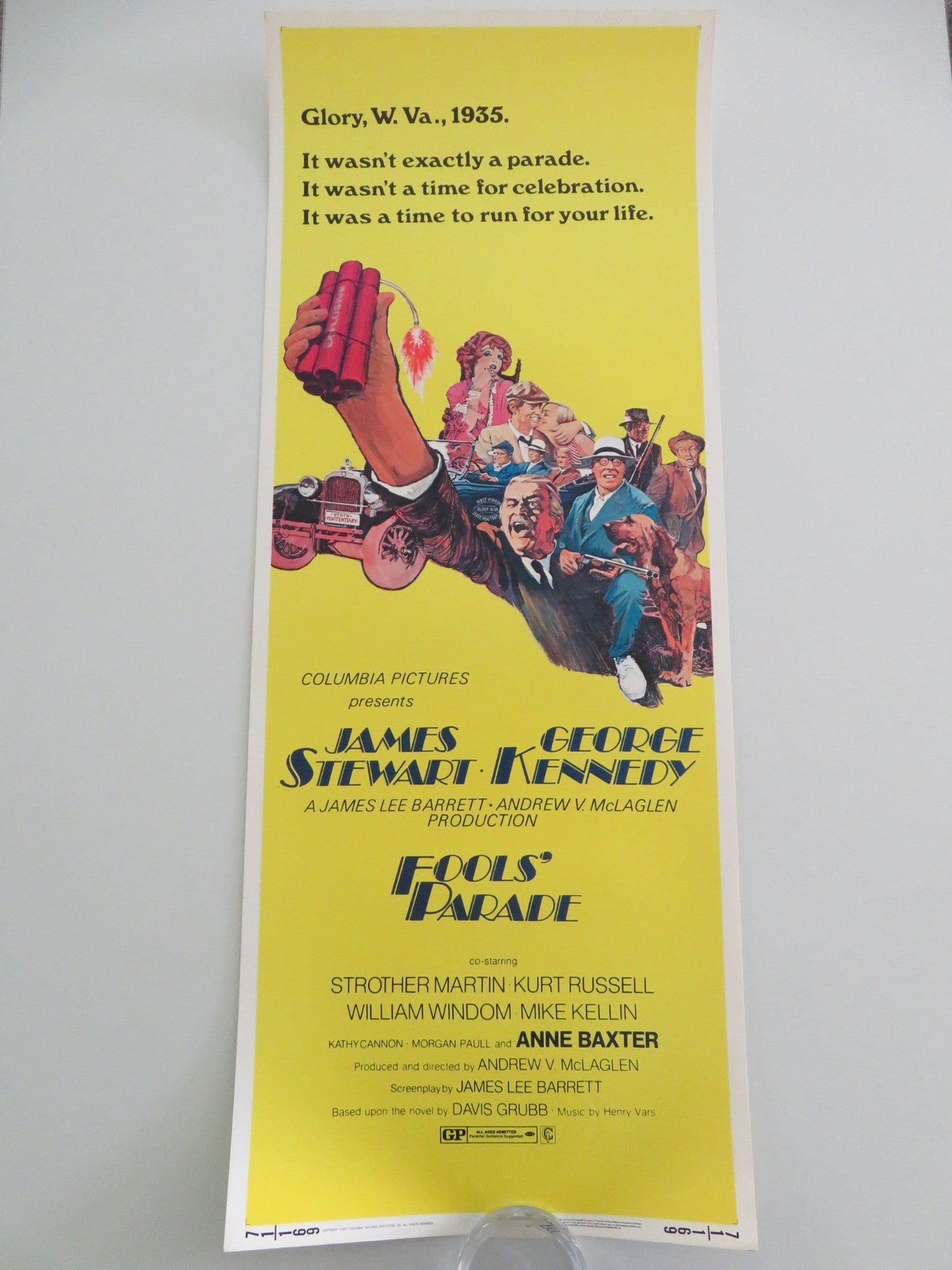 Fools' Parade US Insert Poster James Stewart George Kennedy Kurt Russell 1971 Movie posters