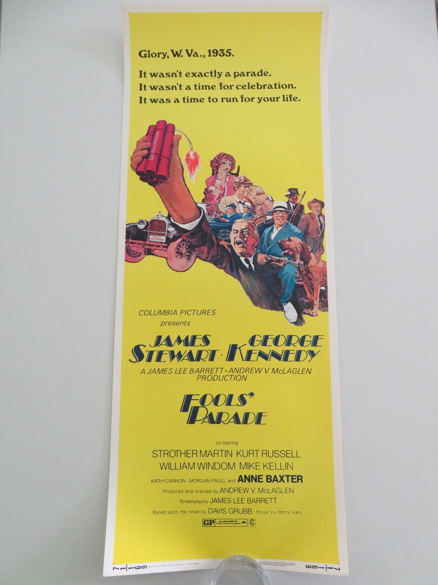Fools' Parade US Insert Poster James Stewart George Kennedy Kurt Russell 1971 Movie posters