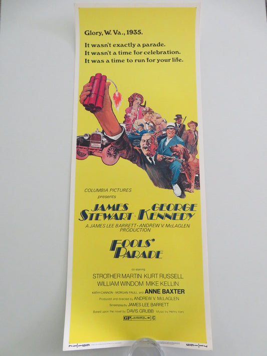 Fools' Parade US Insert Poster James Stewart George Kennedy Kurt Russell 1971 Movie posters