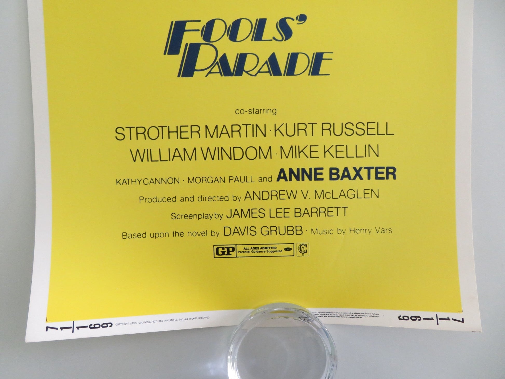 Fools' Parade US Insert Poster James Stewart George Kennedy Kurt Russell 1971 Movie posters