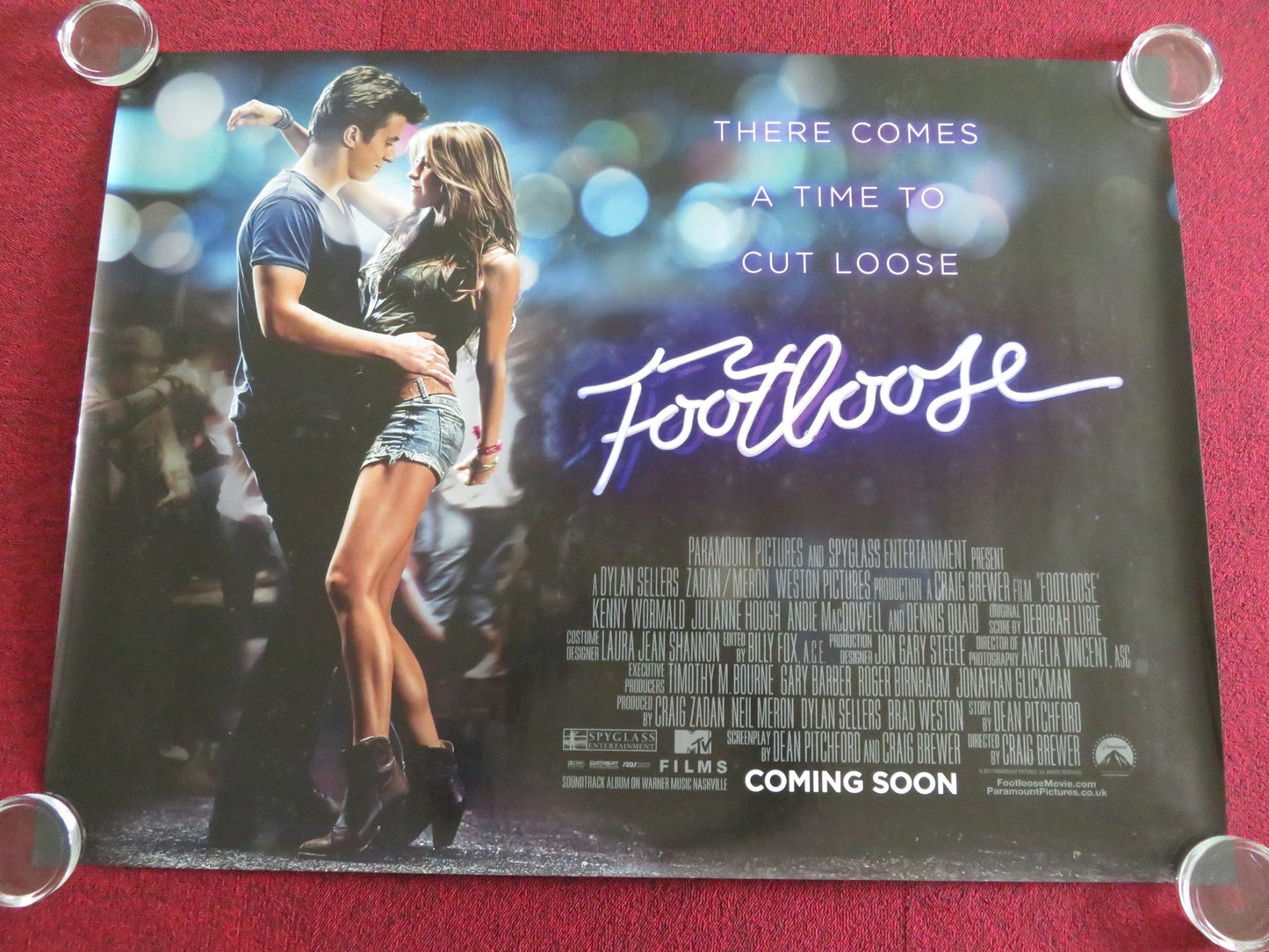 FOOTLOOSE UK QUAD ROLLED POSTER KENNY WORMALD JULIANNE HOUGH 2011 Movie posters