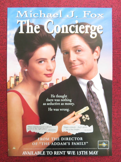 FOR LOVE OR MONEY VHS VIDEO POSTER MICHAEL J. FOX GABRIELLE ANWAR 1993 Rendezvous Cinema Movie posters