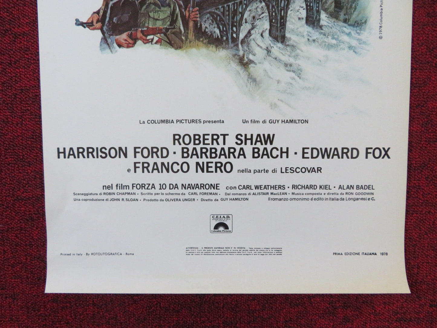 FORCE 10 FROM NAVARONE ITALIAN LOCANDINA POSTER ROBERT SHAW HARRISON FORD 1978 Rendezvous Cinema Movie posters