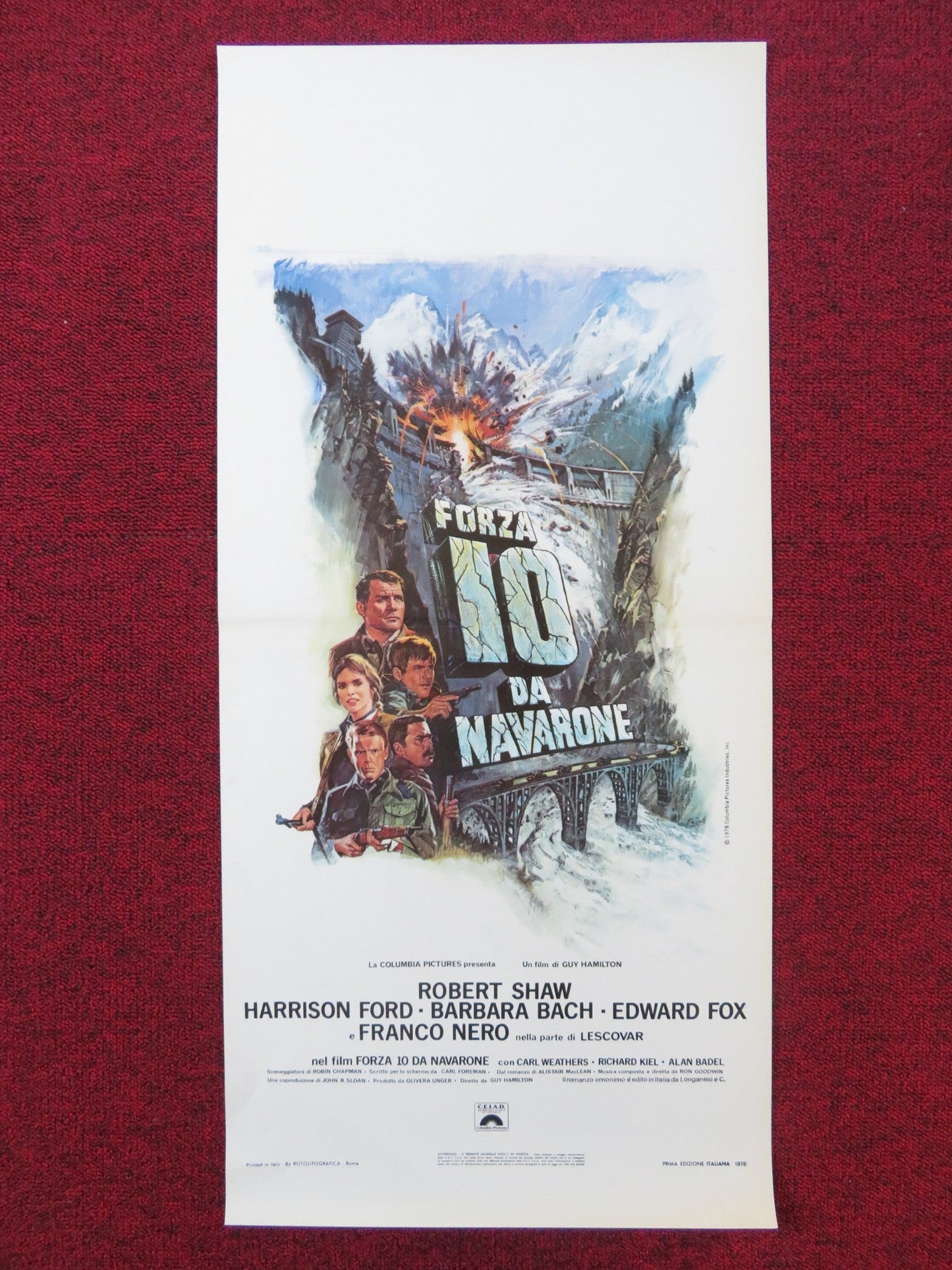 FORCE 10 FROM NAVARONE ITALIAN LOCANDINA POSTER ROBERT SHAW HARRISON FORD 1978 Rendezvous Cinema Movie posters
