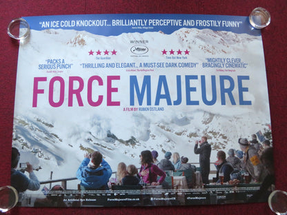 FORCE MAJEURE UK QUAD ROLLED POSTER JOHANNES KUHNKE LISA LOVEN KONGSLI 2014 Rendezvous Cinema Movie posters