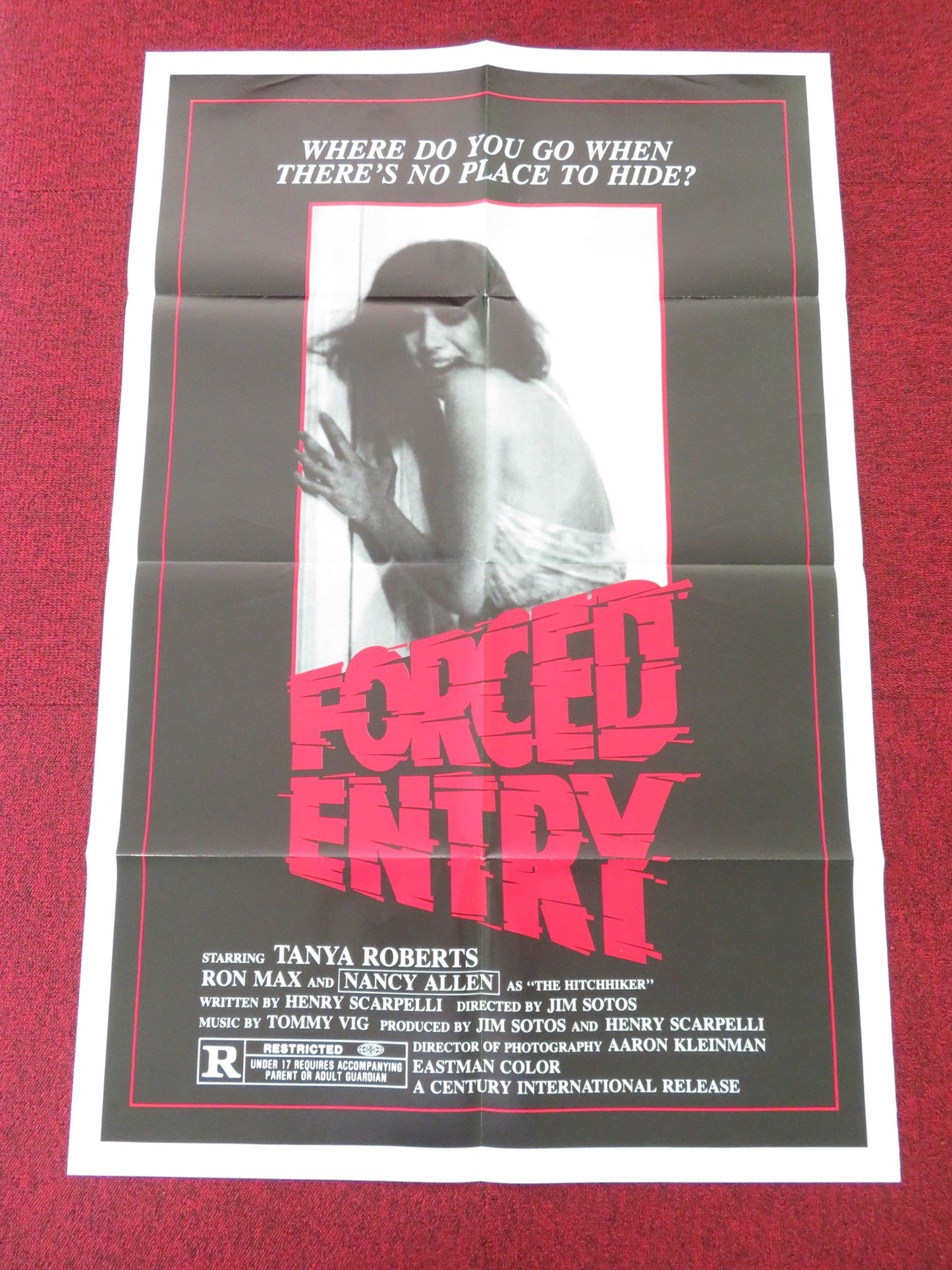 FORCED ENTRY / THE LAST VICTIM FOLDED US ONE SHEET POSTER TANYA ROBERTS 1976 Movie posters