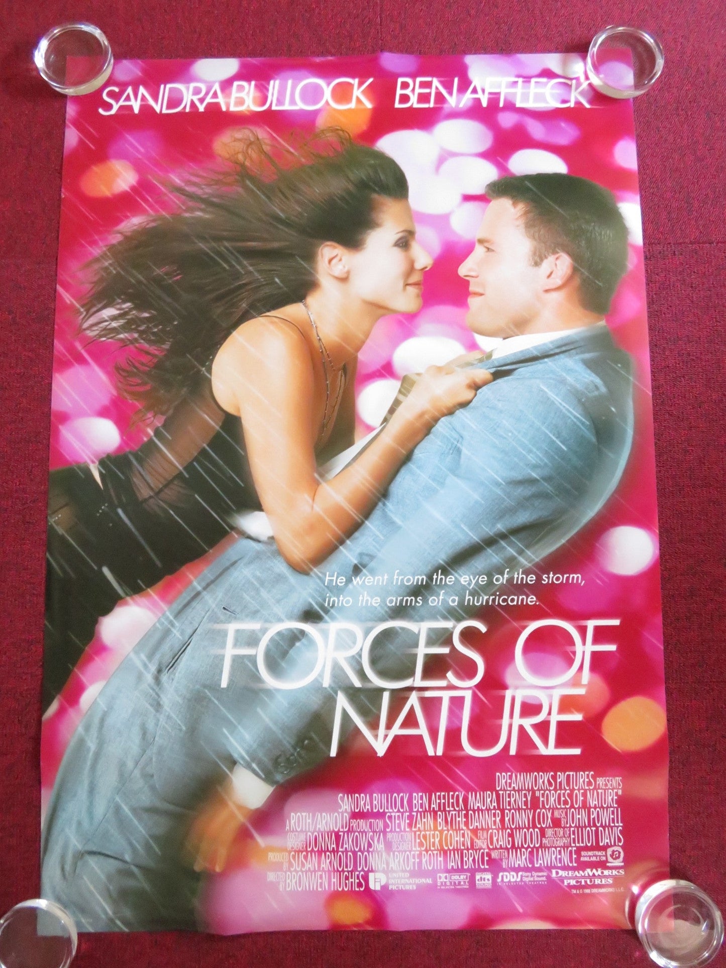 FORCES OF NATURE US ONE SHEET ROLLED POSTER SANDRA BULLOCK BEN AFFLECK 1999 Rendezvous Cinema Movie posters