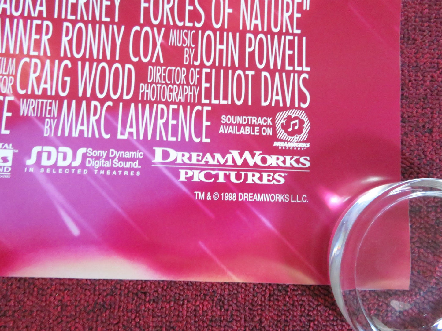 FORCES OF NATURE US ONE SHEET ROLLED POSTER SANDRA BULLOCK BEN AFFLECK 1999 Rendezvous Cinema Movie posters