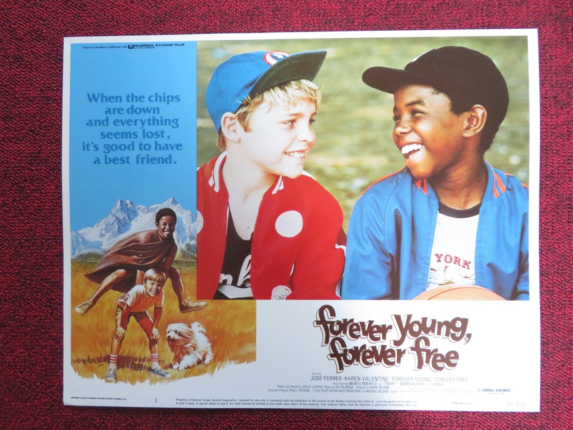FOREVER YOUNG, FOREVER FREE US LOBBY CARD FULL SET JOSE FERRER 1976 Rendezvous Cinema Movie posters