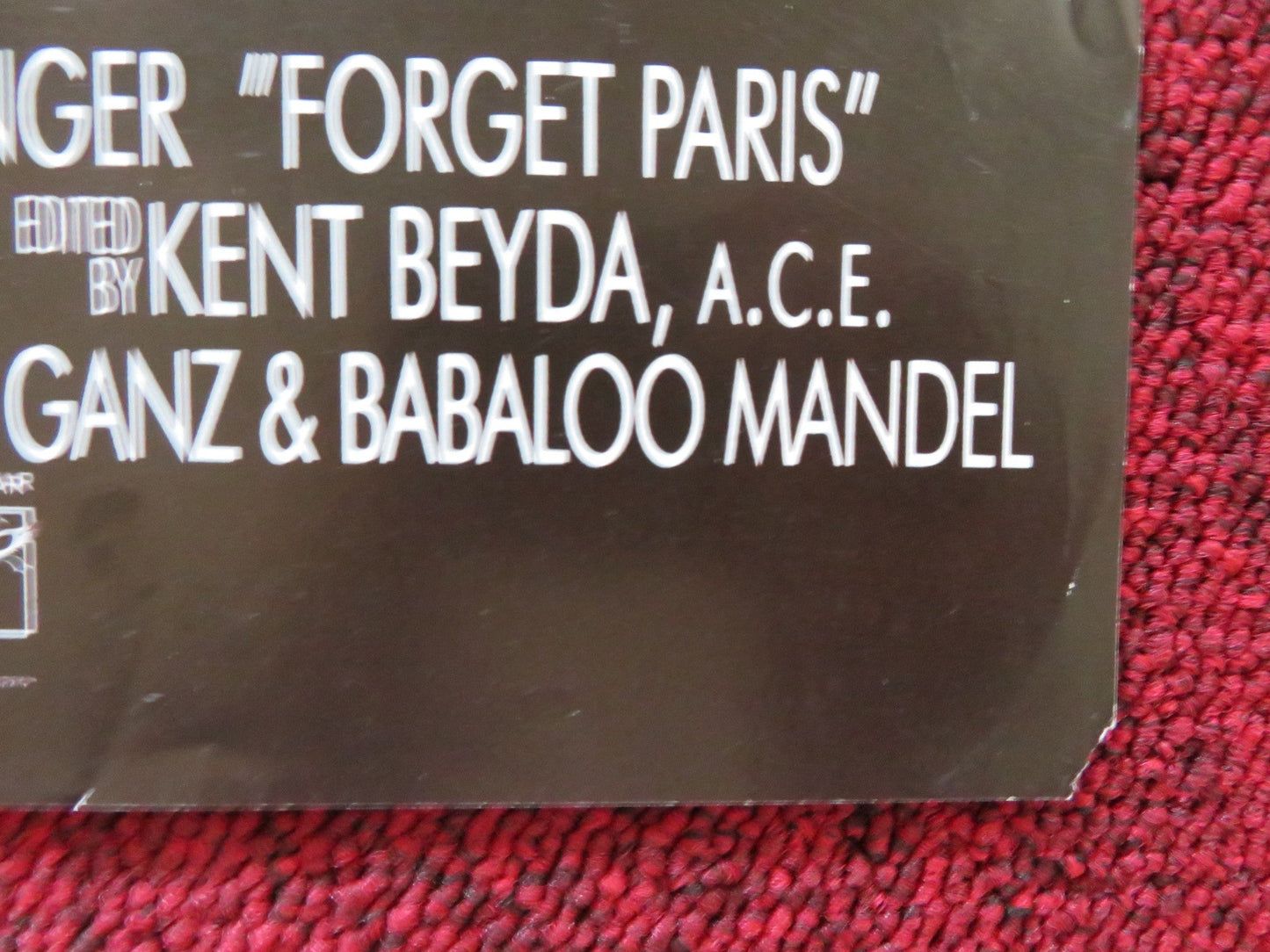 FORGET PARIS VHS VIDEO POSTER BILLY CRYSTAL DEBRA WINGER 1995 Rendezvous Cinema Movie posters