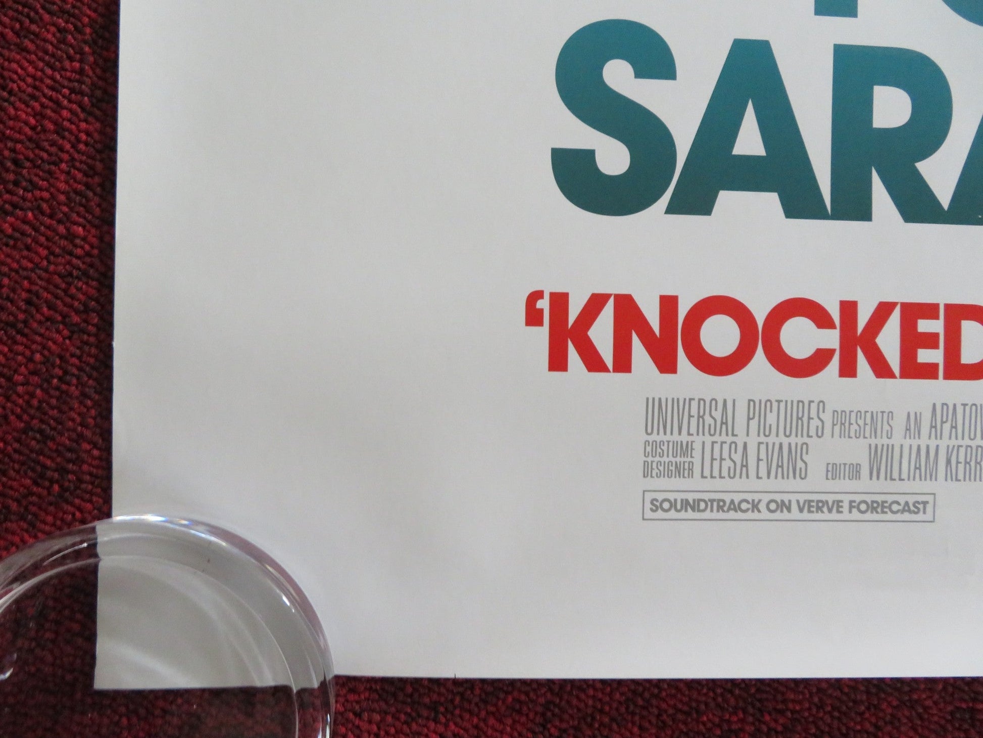 FORGETTING SARAH MARSHALL US ONE SHEET ROLLED POSTER R. BRAND JASON SEGEL 2008 Rendezvous Cinema Movie posters