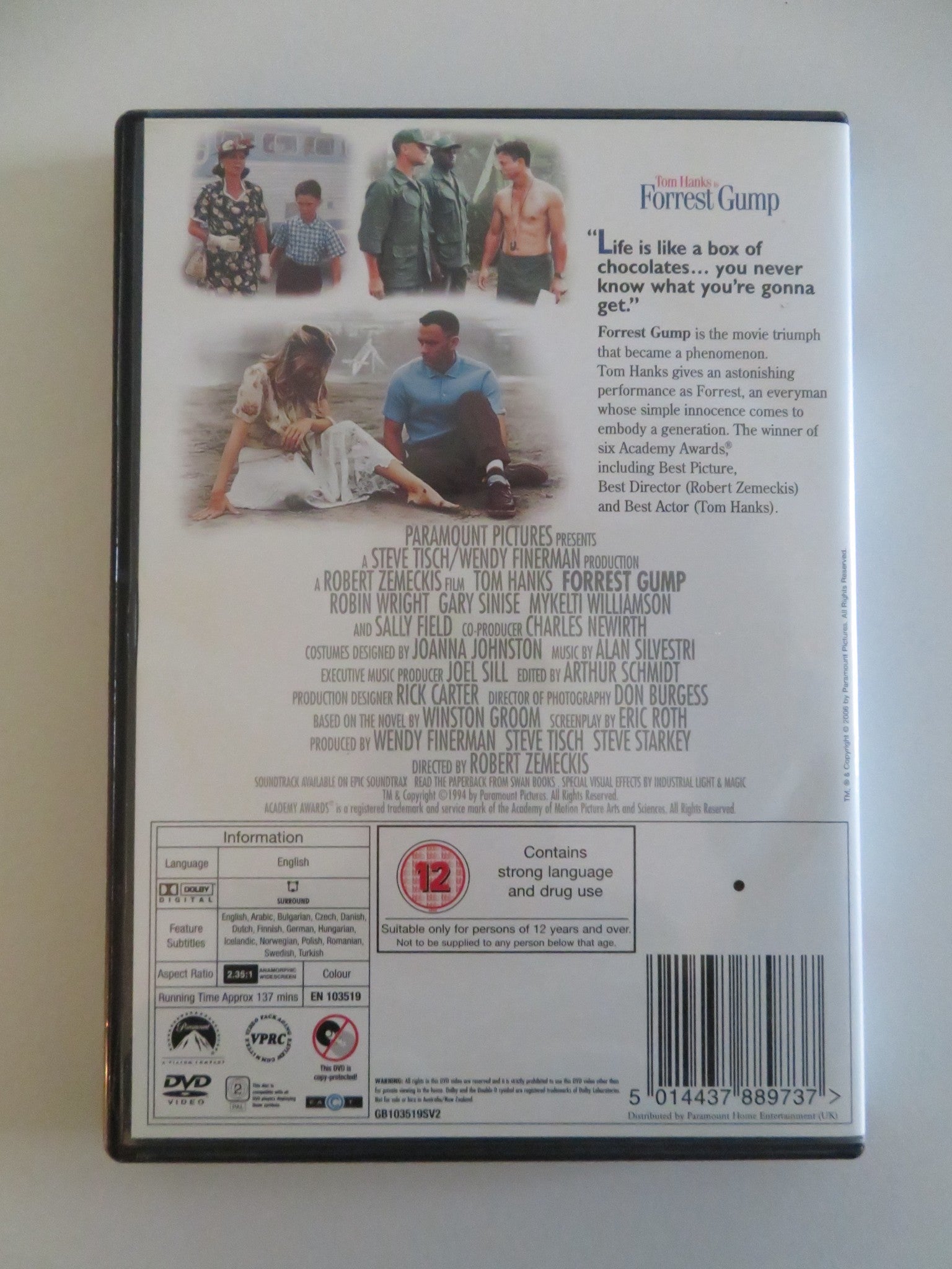 FORREST GUMP - B (DVD) TOM HANKS SALLY FIELD 1994 REGION 2 Movie posters