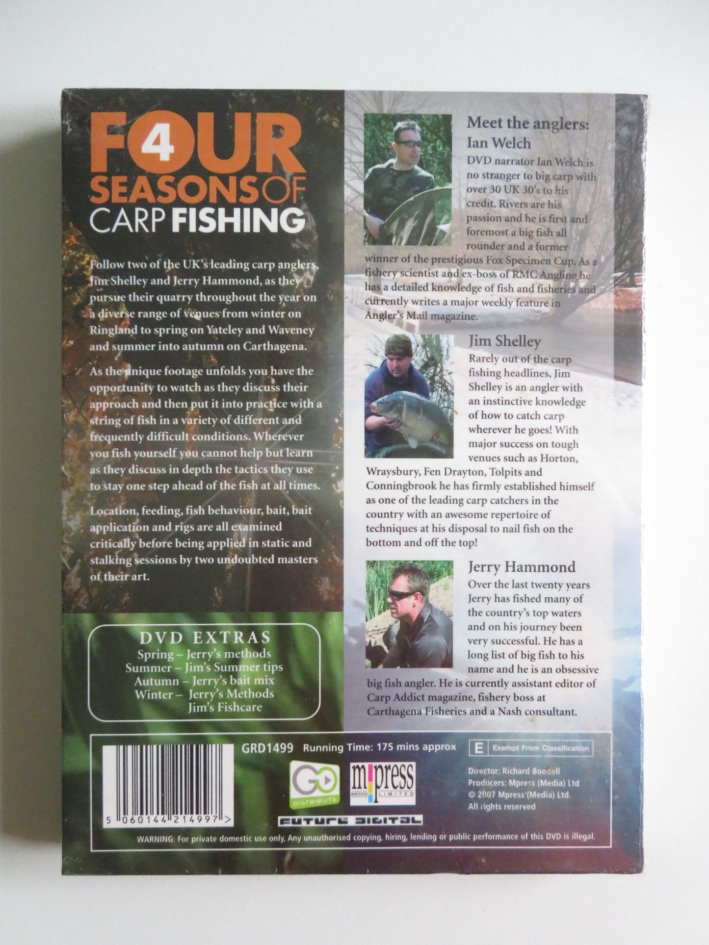FOUR SEASONS OF CARP FISHING (DVD) JIM SHELLEY JERRY HAMMOND 2007 Movie posters