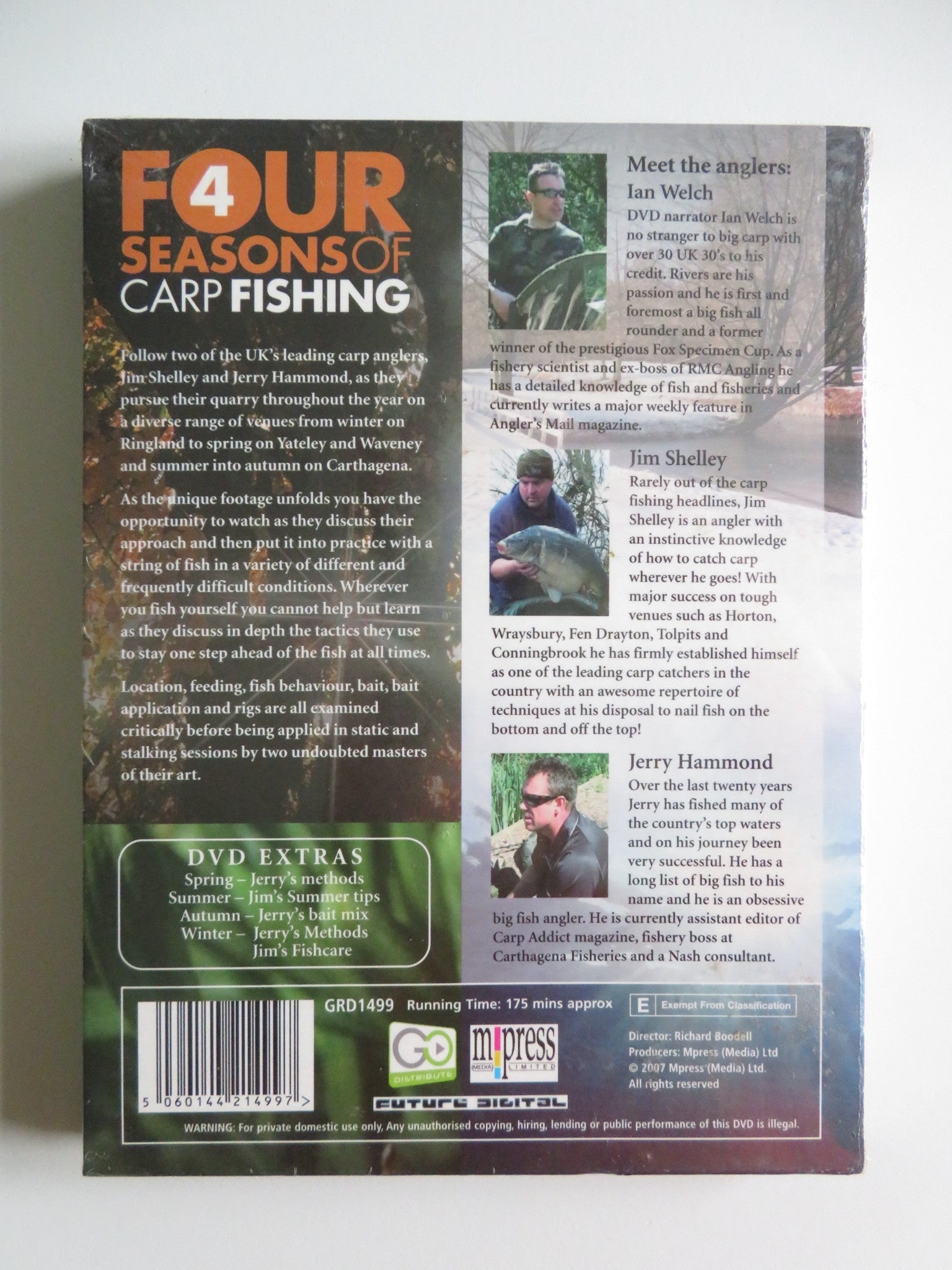 FOUR SEASONS OF CARP FISHING (DVD) JIM SHELLEY JERRY HAMMOND 2007 Movie posters