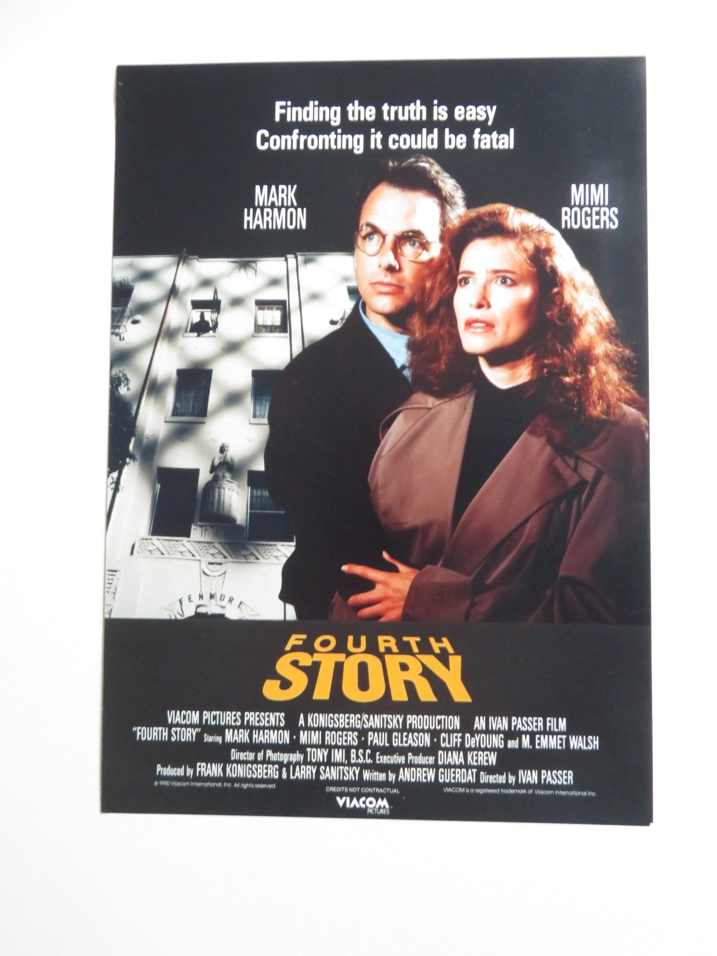 FOURTH STORY PRESS KIT 1991 MARK HARMON MIMI ROGERS Movie posters