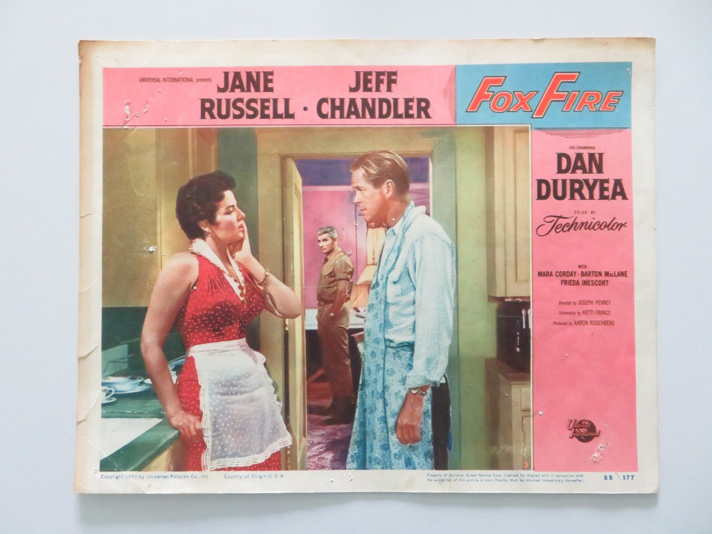 FOX FIRE - #3 US LOBBY CARD JANE RUSSELL JEFF CHANDLER DAN DURYEA 1955 Rendezvous Cinema Movie posters