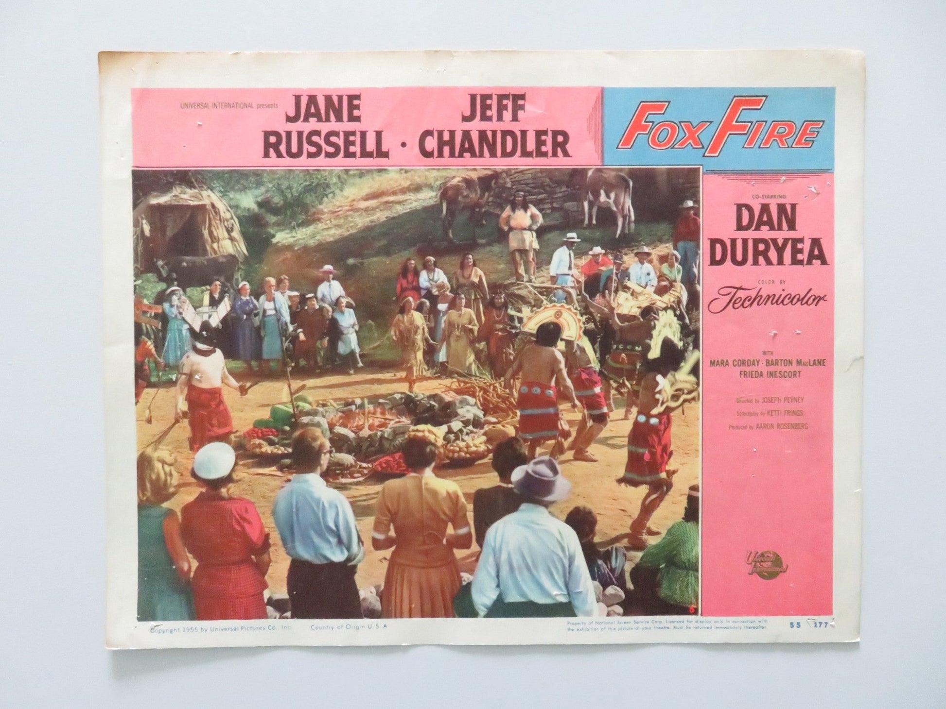 FOX FIRE - #5 US LOBBY CARD JANE RUSSELL JEFF CHANDLER DAN DURYEA 1955 Rendezvous Cinema Movie posters