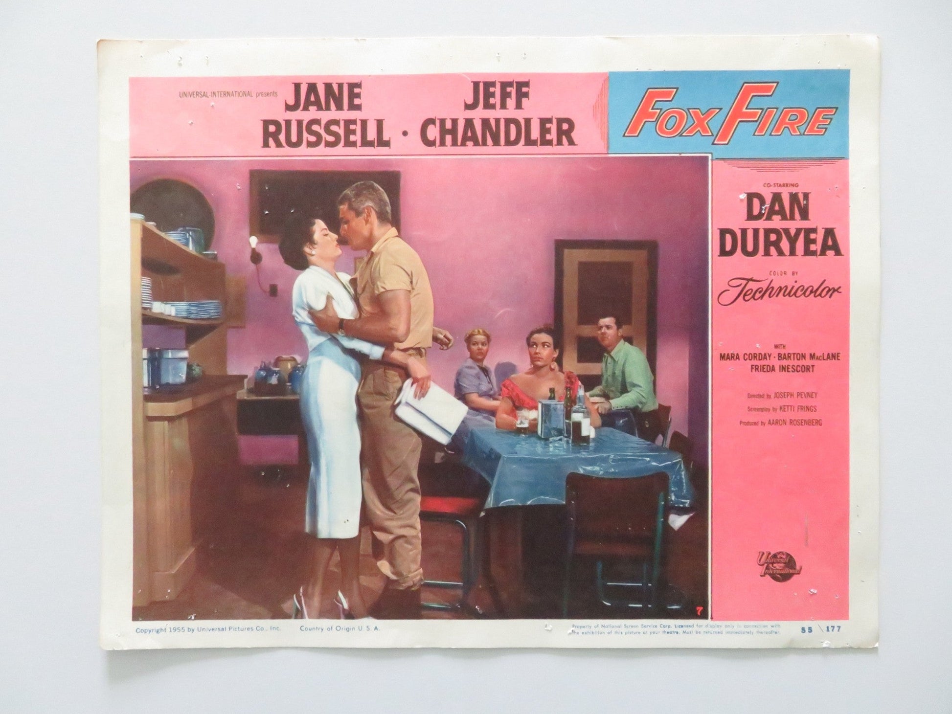 FOX FIRE - #7 US LOBBY CARD JANE RUSSELL JEFF CHANDLER DAN DURYEA 1955 Rendezvous Cinema Movie posters