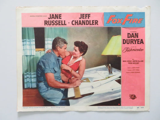 FOX FIRE - #8 US LOBBY CARD JANE RUSSELL JEFF CHANDLER DAN DURYEA 1955 Rendezvous Cinema Movie posters