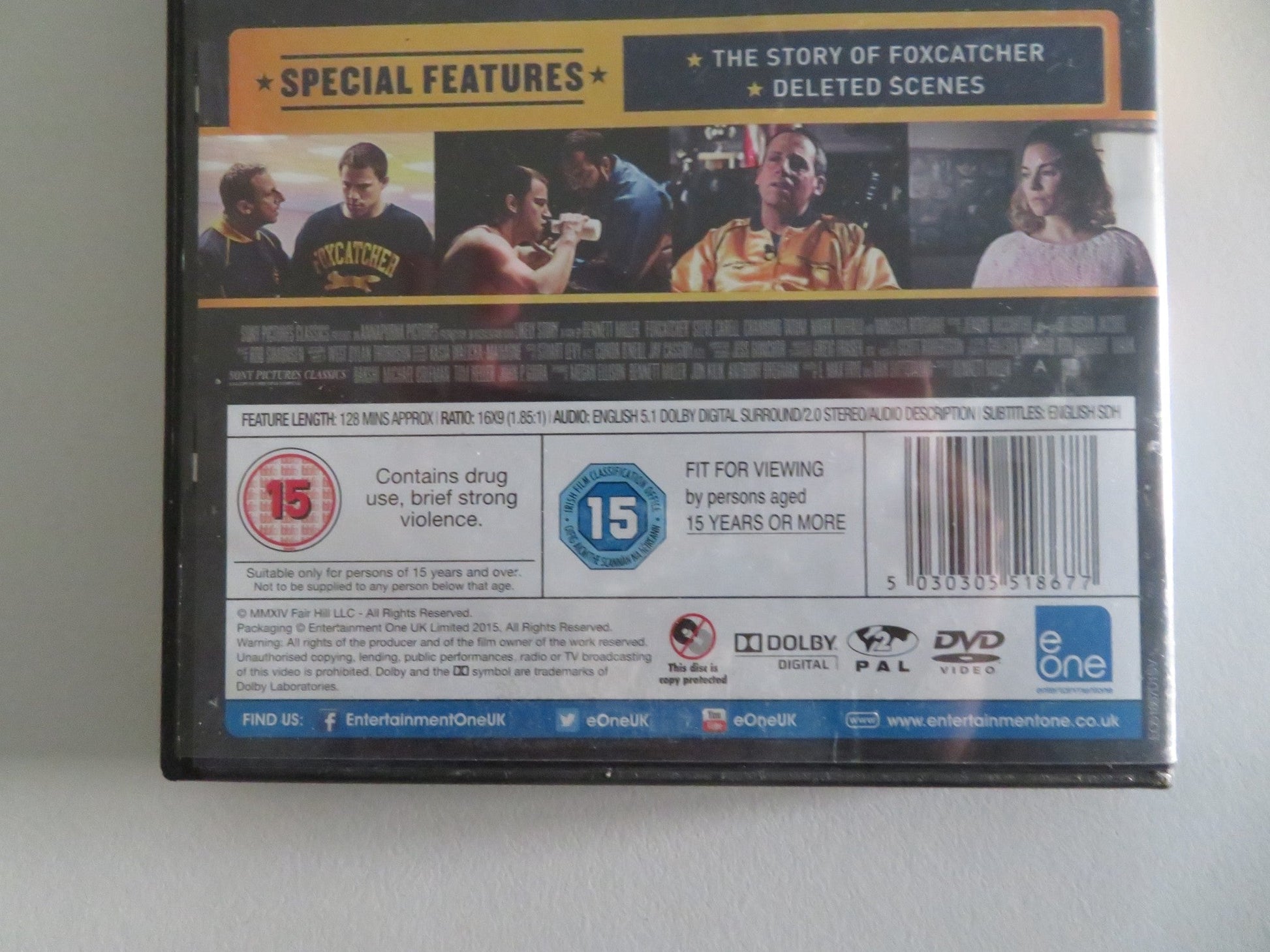 FOXCATCHER (DVD) STEVE CARELL CHANNING TATUM 2014 REGION 2 Movie posters