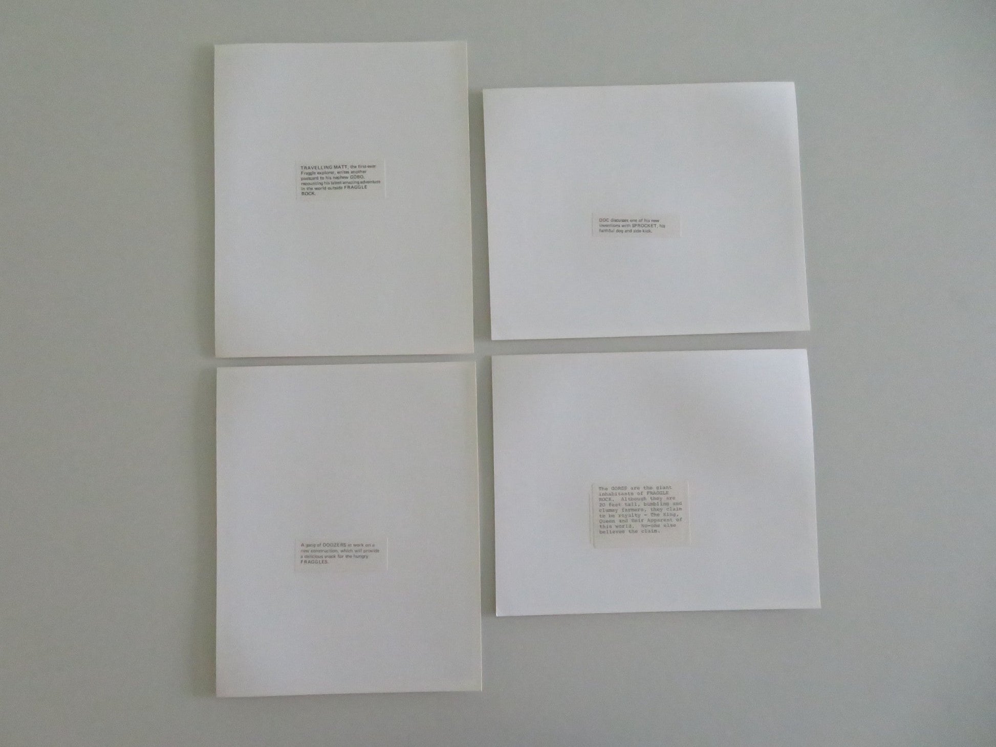 FRAGGLE ROCK MOVIE STILL PHOTO LOT OF 4 JIM HENSON JERRY NELSON DAVE GOELZ 1982 Movie posters