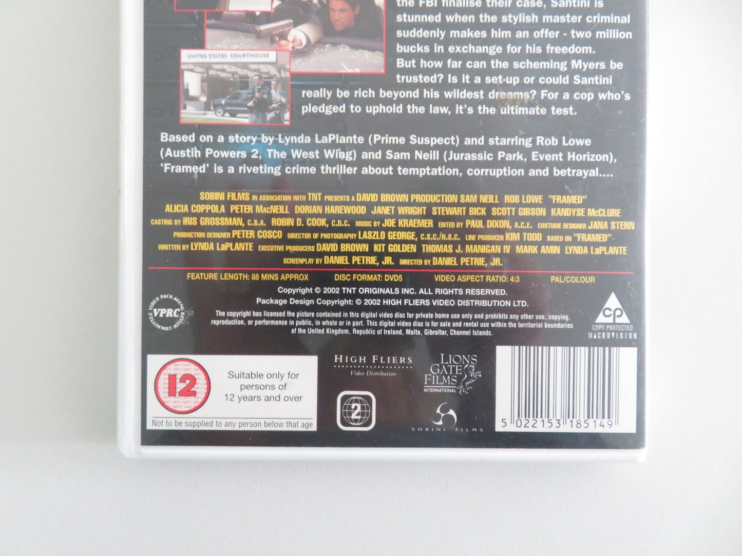 FRAMED (DVD) ROB LOWE SAM NEILL 2002 REGION 2 Movie posters