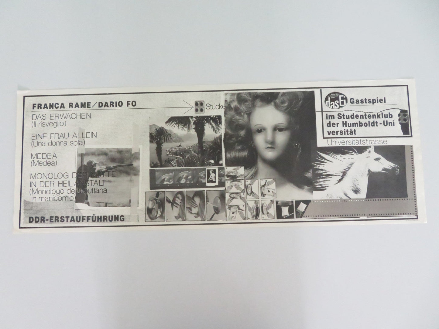 FRANCA RAME / DARIO FO GERMAN ROLLED POSTER DAS ERWACHEN EINE FRAU 1980 Movie posters