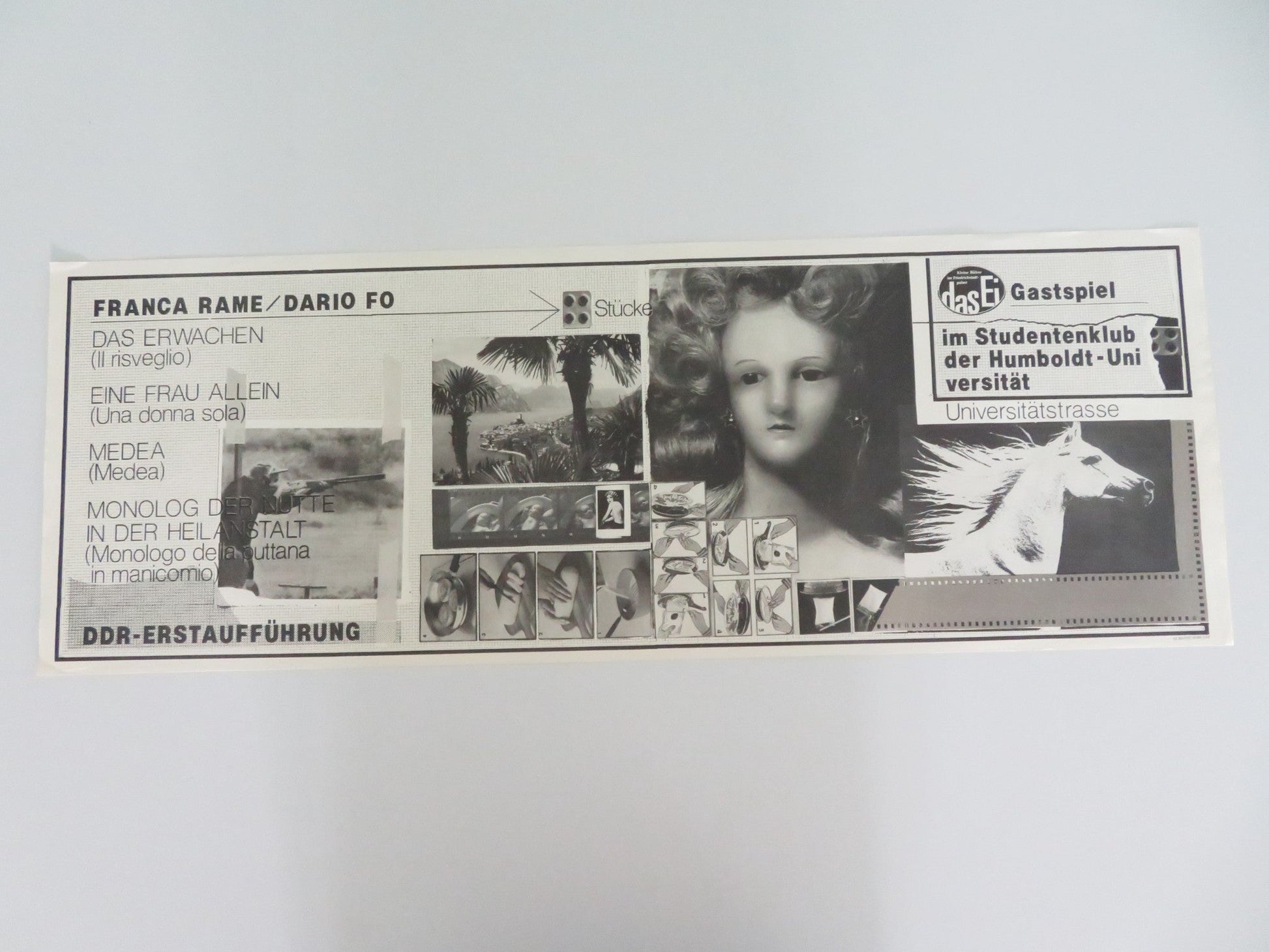 FRANCA RAME / DARIO FO GERMAN ROLLED POSTER DAS ERWACHEN EINE FRAU 1980 Movie posters