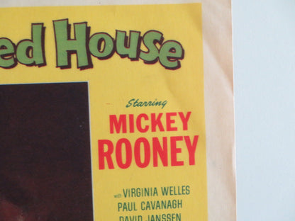 FRANCIS IN THE HAUNTED HOUSE - #7 LOBBY CARD MICKEY ROONEY VIRGINIA WELLES 1956 Rendezvous Cinema Movie posters
