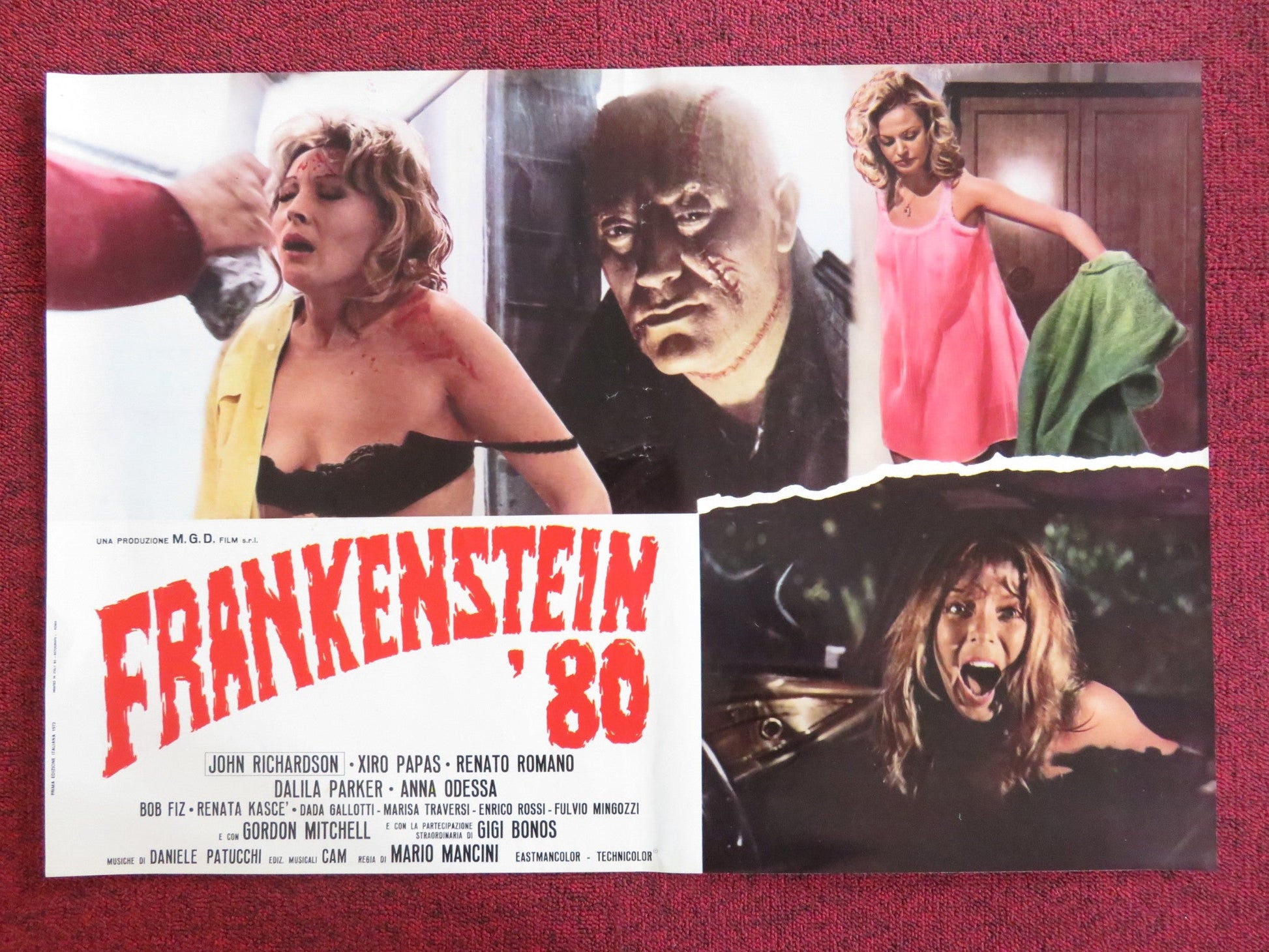 FRANKENSTEIN '80 - A ITALIAN FOTOBUSTA POSTER JOHN RICHARDSON XIRO PAPAS 1972 Rendezvous Cinema Movie posters