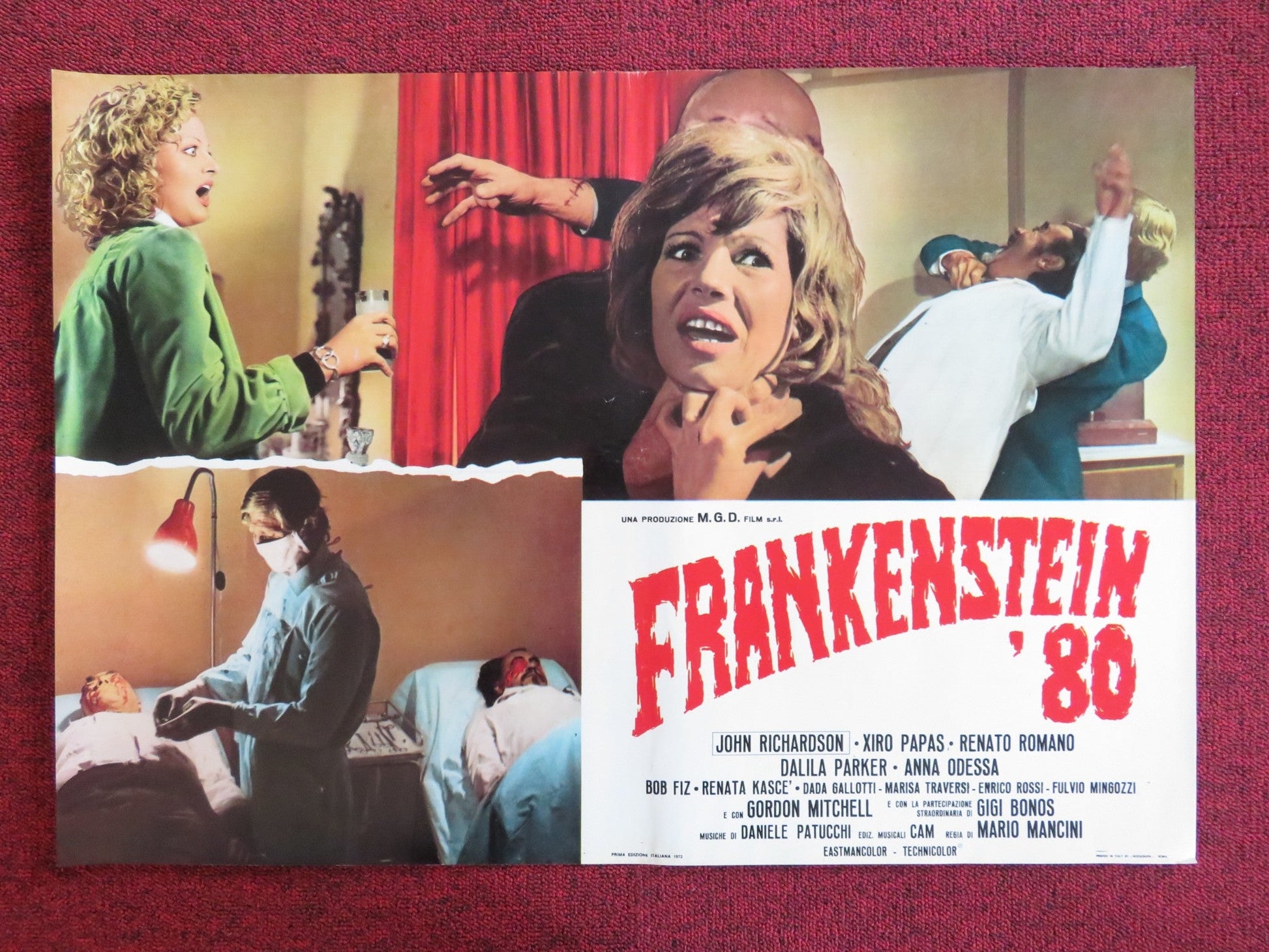 FRANKENSTEIN '80 - B ITALIAN FOTOBUSTA POSTER JOHN RICHARDSON XIRO PAPAS 1972 Rendezvous Cinema Movie posters
