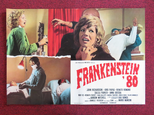 FRANKENSTEIN '80 - B ITALIAN FOTOBUSTA POSTER JOHN RICHARDSON XIRO PAPAS 1972 Rendezvous Cinema Movie posters