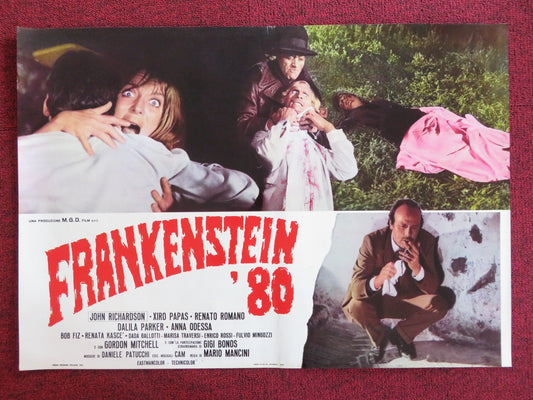 FRANKENSTEIN '80 - C ITALIAN FOTOBUSTA POSTER JOHN RICHARDSON XIRO PAPAS 1972 Rendezvous Cinema Movie posters
