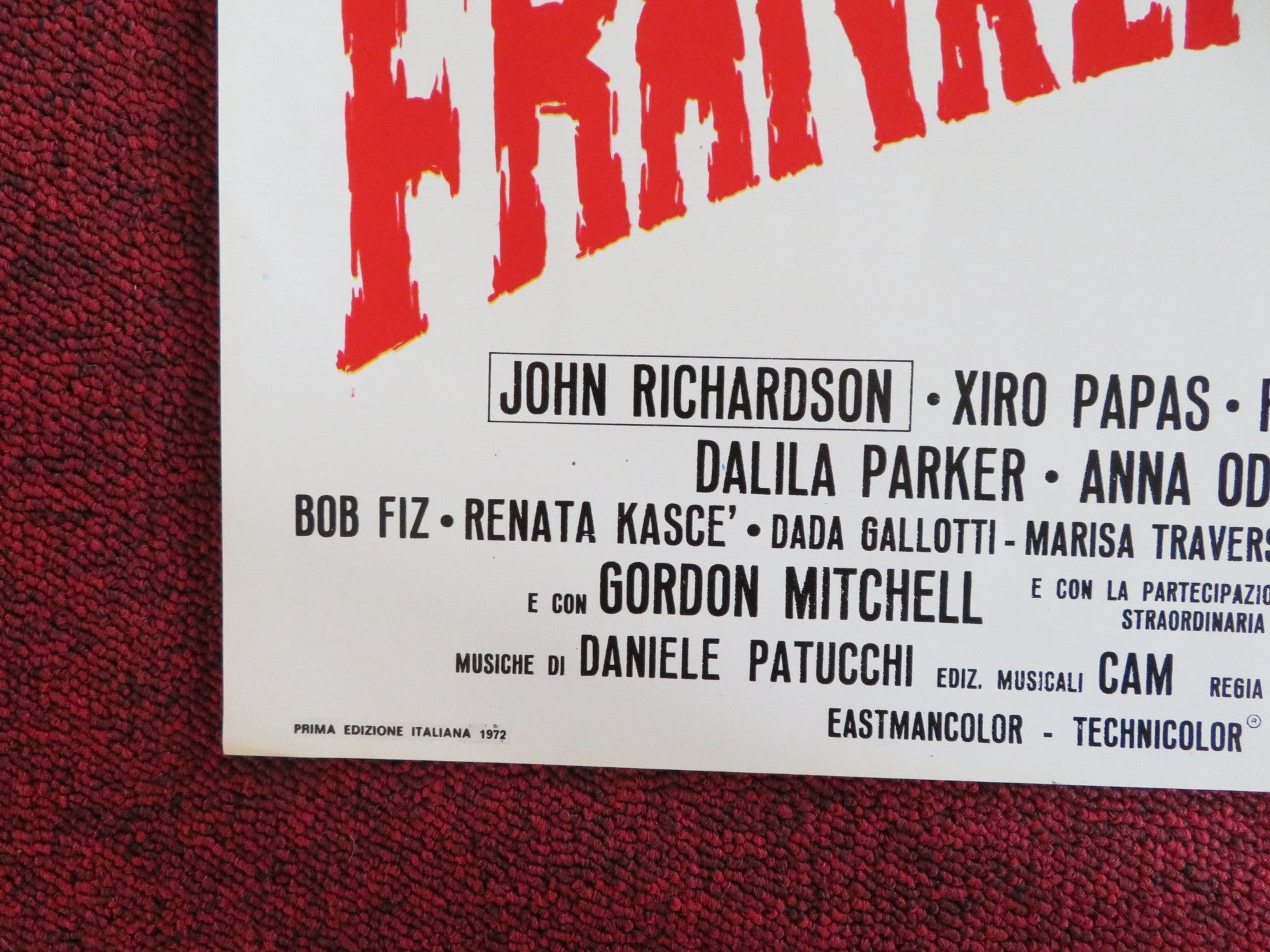 FRANKENSTEIN '80 - D ITALIAN FOTOBUSTA POSTER JOHN RICHARDSON XIRO PAPAS 1972 Rendezvous Cinema Movie posters