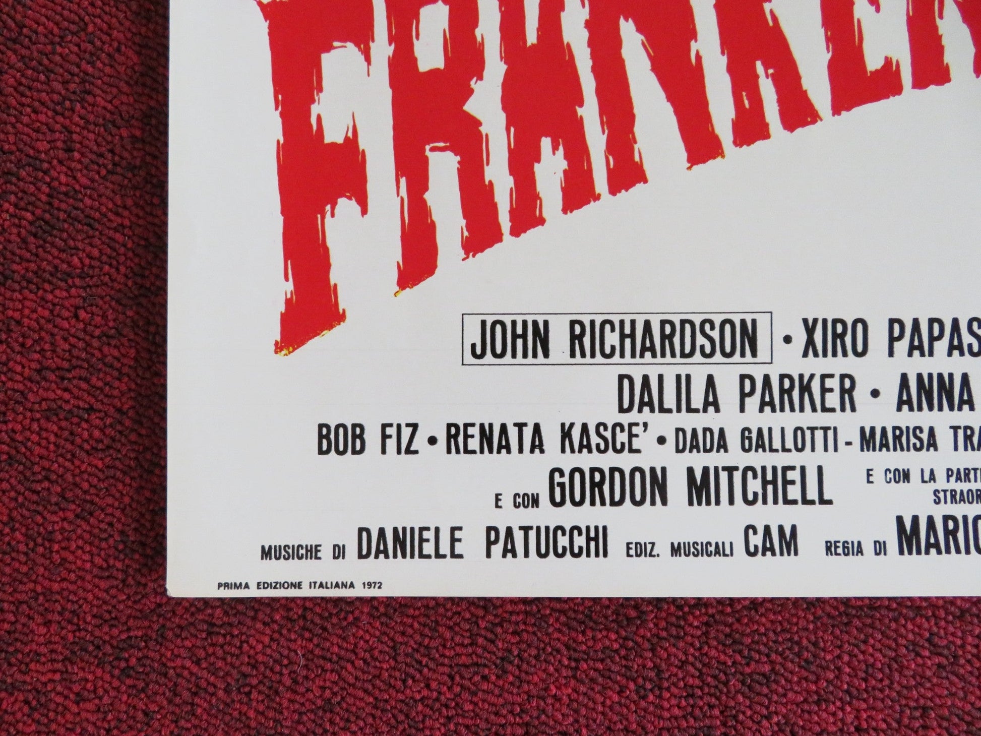 FRANKENSTEIN '80 - E ITALIAN FOTOBUSTA POSTER JOHN RICHARDSON XIRO PAPAS 1972 Rendezvous Cinema Movie posters