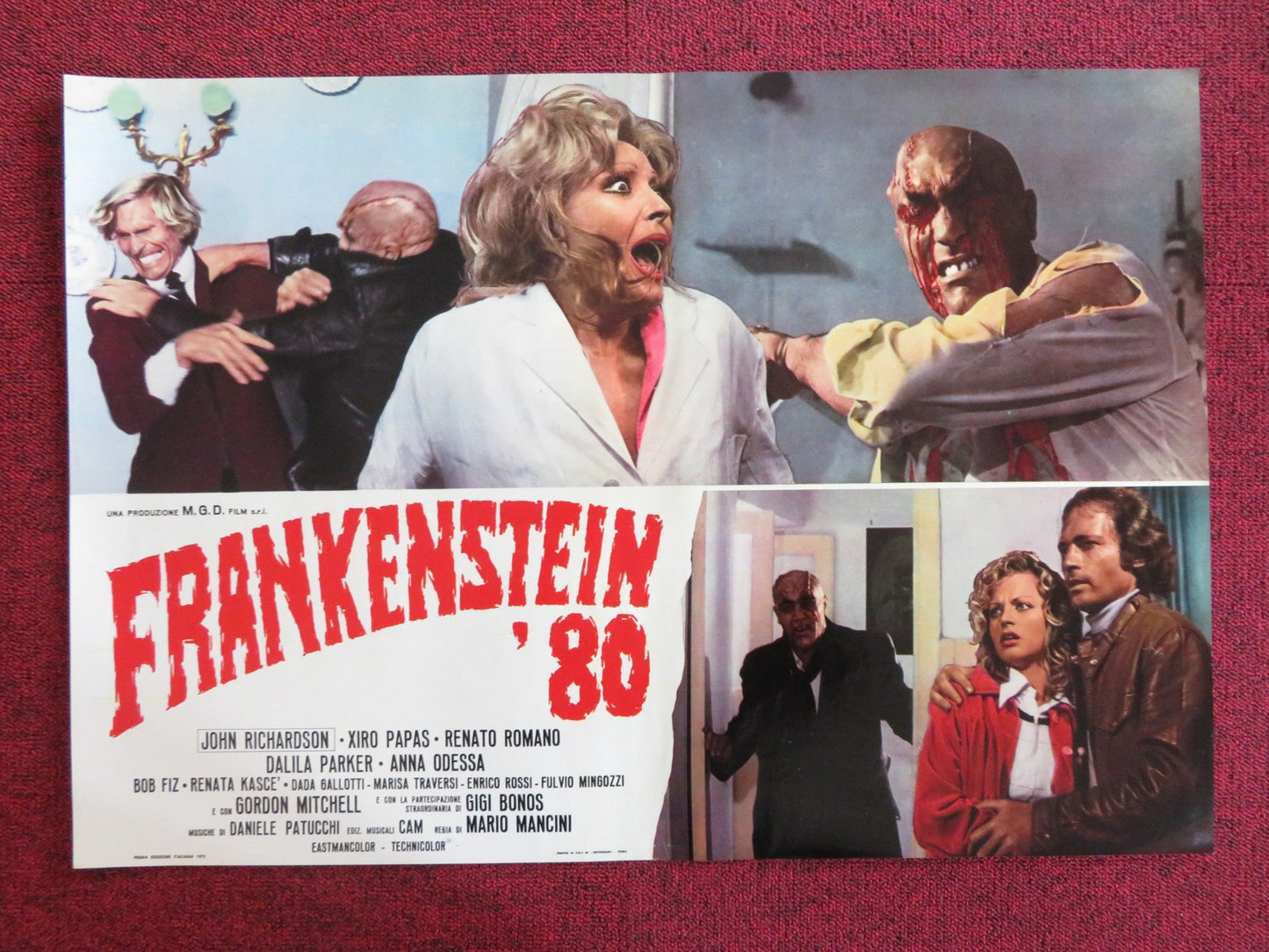 FRANKENSTEIN '80 - F ITALIAN FOTOBUSTA POSTER JOHN RICHARDSON XIRO PAPAS 1972 Rendezvous Cinema Movie posters