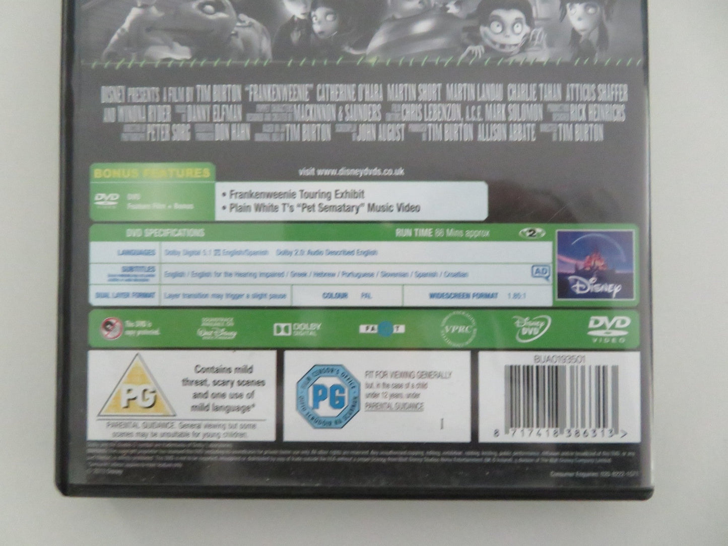 FRANKENWEENIE (DVD) CATHERINE O'HARA MARTIN SHORT 2012 REGION 2 Movie posters