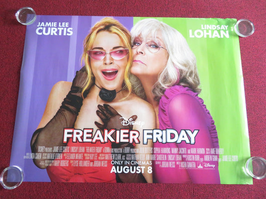 FREAKIER FRIDAY UK QUAD ROLLED POSTER DISNEY JAMIE LEE CURTIS LINDSAY LOHAN 2025 Movie posters