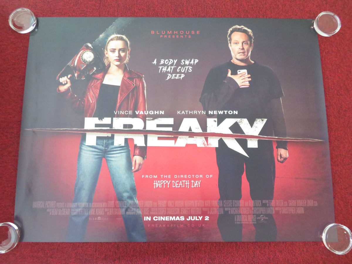 Freaky UK Quad Rolled Poster Vince Vaughn Kathryn Newton 2020 Movie posters