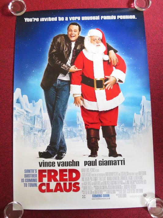FRED CLAUS US ONE SHEET ROLLED POSTER VINCE VAUGHN PAUL GIAMATTI 2007 Rendezvous Cinema Movie posters