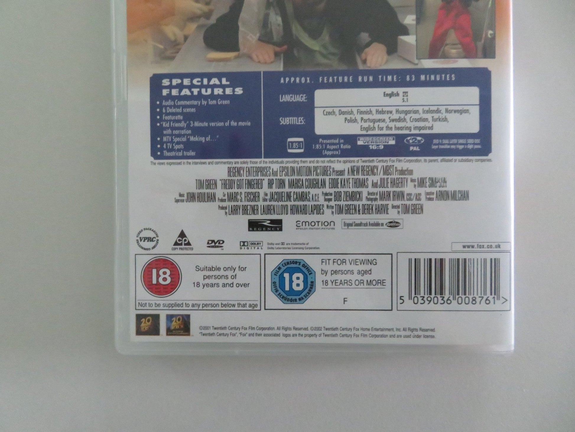 FREDDY GOT FINGERED (DVD) TOM GREEN RIP TORN 2001 REGION 2 Movie posters