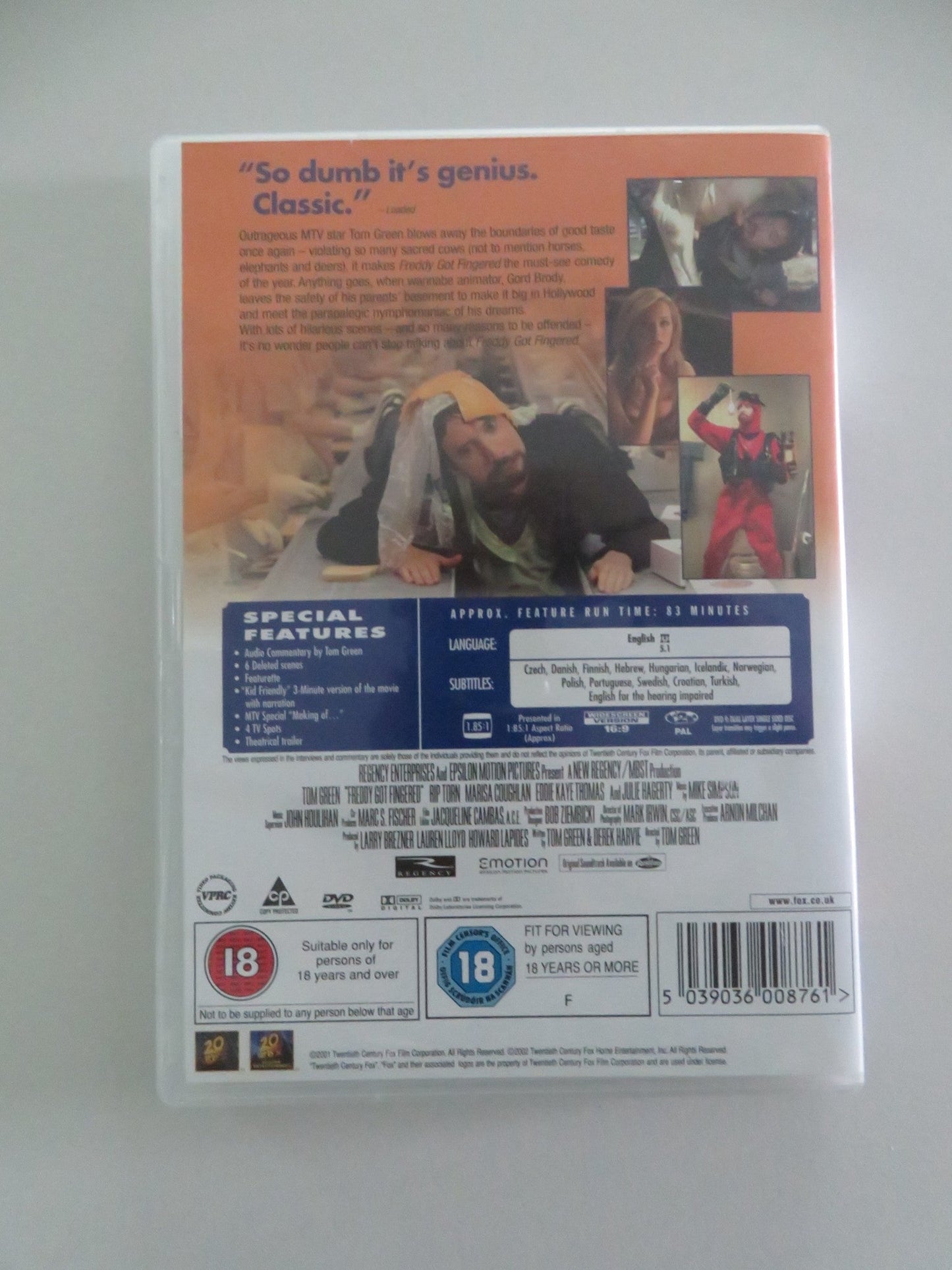 FREDDY GOT FINGERED (DVD) TOM GREEN RIP TORN 2001 REGION 2 Movie posters