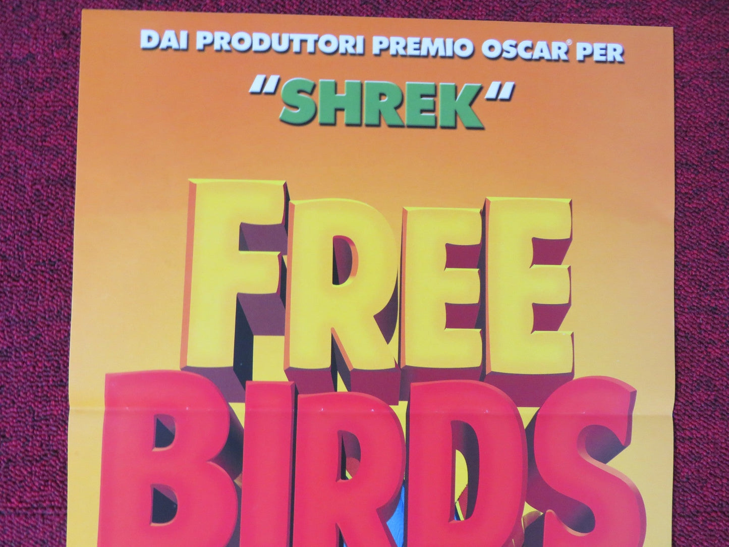 FREE BIRDS ITALIAN LOCANDINA POSTER OWEN WILSON WOODY HARRELSON 2013 Rendezvous Cinema Movie posters