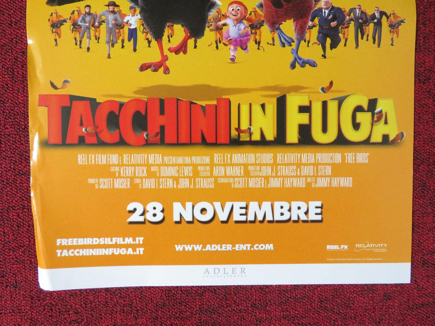 FREE BIRDS ITALIAN LOCANDINA POSTER OWEN WILSON WOODY HARRELSON 2013 Rendezvous Cinema Movie posters