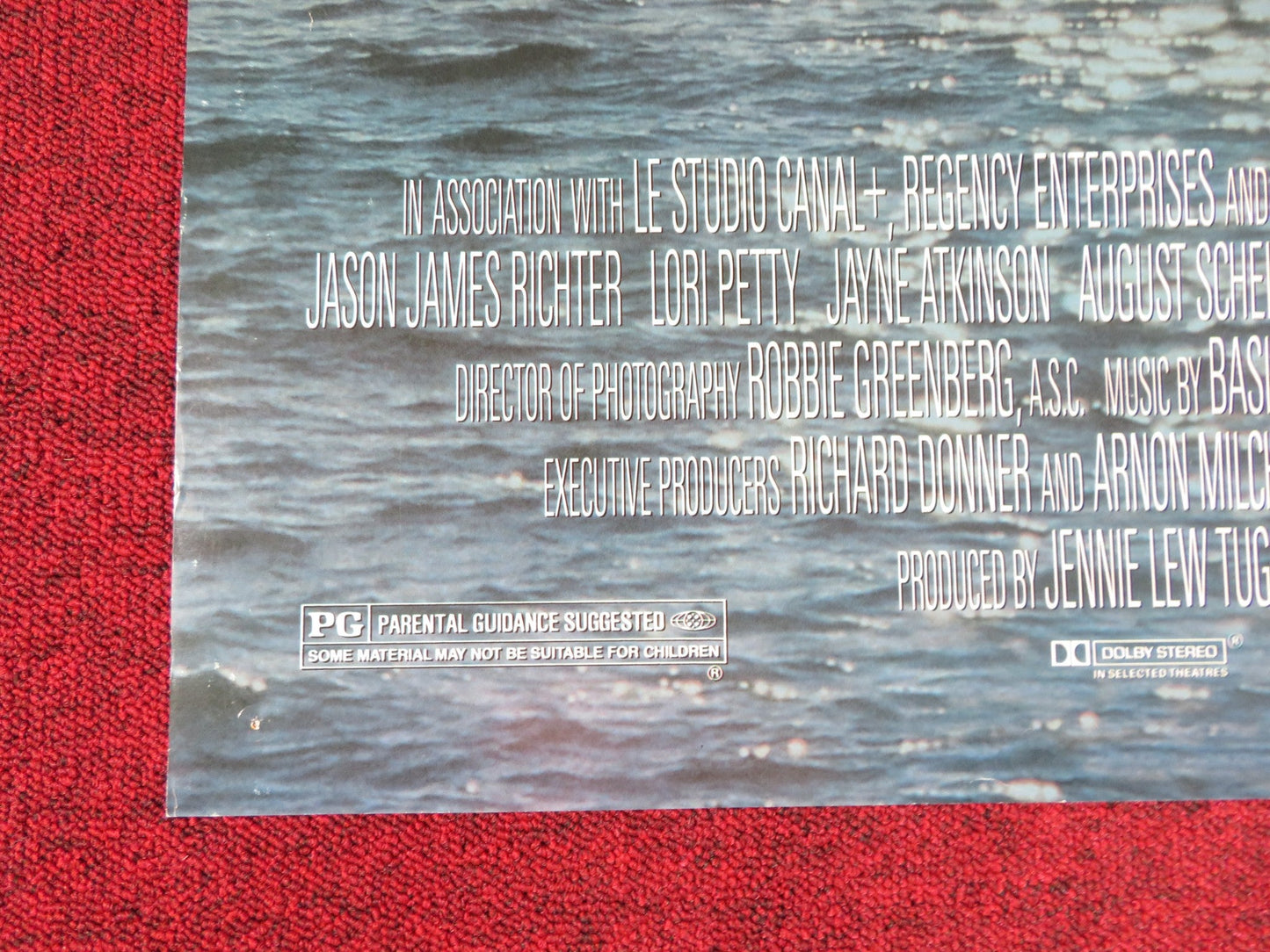 FREE WILLY - B FOLDED US ONE SHEET POSTER JASON JAMES RICHTER 1993 Rendezvous Cinema Movie posters