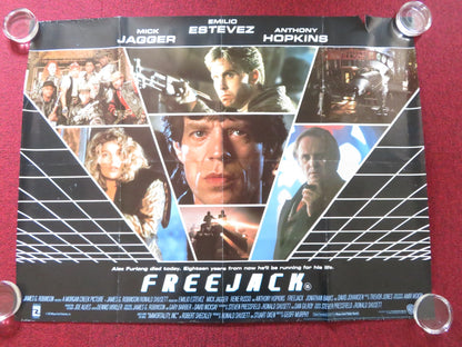FREEJACK UK QUAD ROLLED POSTER MICK JAGGER EMILIO ESTEVEZ 1992 Rendezvous Cinema Movie posters