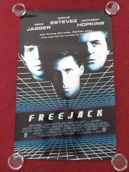 FREEJACK US ONE SHEET ROLLED POSTER EMILIO ESTEVEZ MICK JAGGER A. HOPKINS 1992 Movie posters
