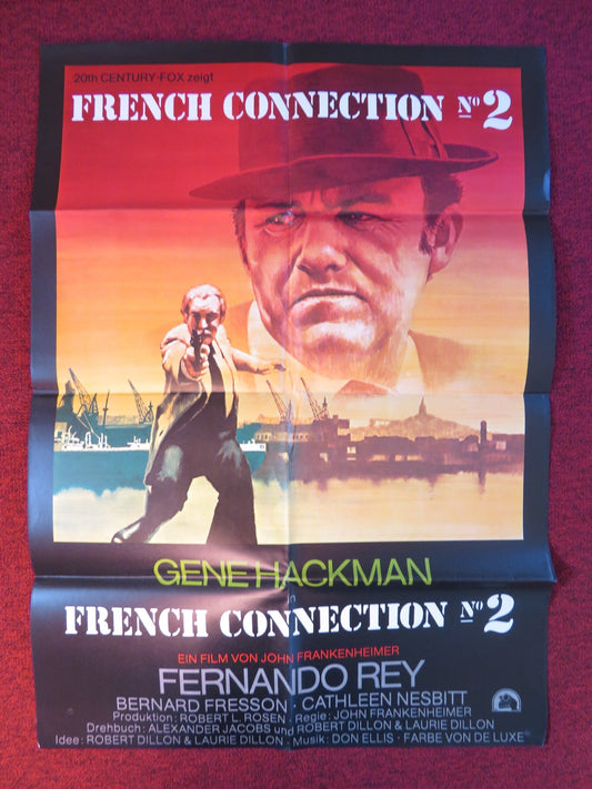FRENCH CONNECTION II GERMAN A1 POSTER FOLDED GENE HACKMAN FERNANDO REY 1976 Rendezvous Cinema Movie posters